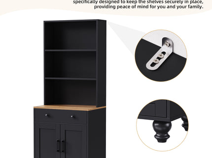 Farmhouse TV Stand With Solid Wood Gourd Shaped Legs For TVs Up To 70"