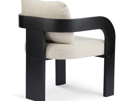 Dining Chairs With Pillow Back (Set of 2) - Beige / Black