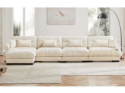 Super Comfort Oversized Modular Sectional Sofa With Movable Ottoman