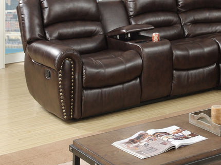 Reclining Sectional Sofa With Console