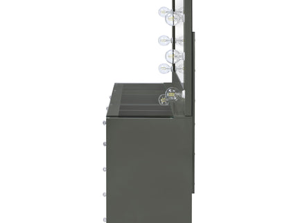 Fern - 7 Drawer Vanity Set With Mirror And Globe Lights