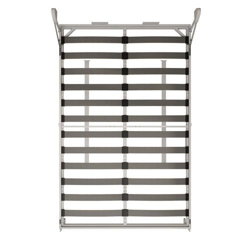 Queen Size Cabinet Wall Bed Mechanism With Desk Panel - Gray