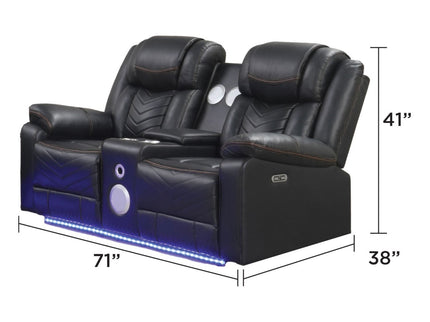 Challenger - LED Power Recliner Loveseat