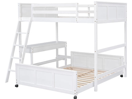 Full Over Full Bunk Bed With Desk