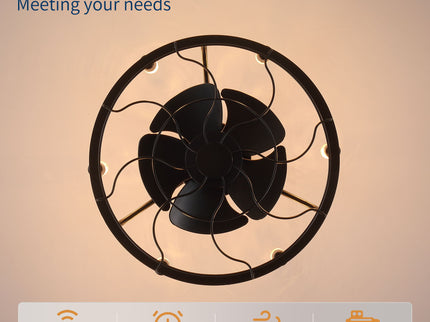 Modern Farmhouse Ceiling Fan, Adjustable Hanging