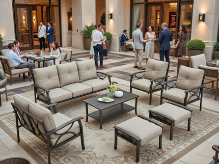 Patio Furniture Set & Coffee Table For Backyard