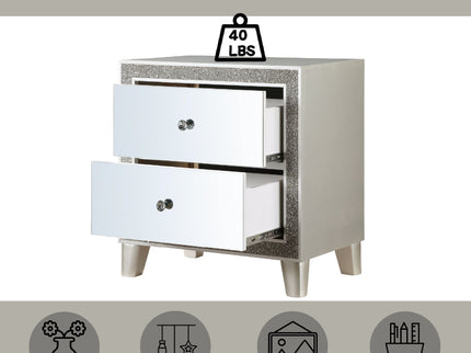 Sliverfluff - Mirrored Nightstand - Champagne