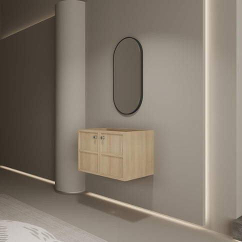 Modern Wall Mounted Bathroom Vanity With Soft Closing Doors