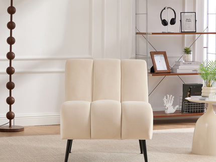 Upholstered Armless Chair For Living Room