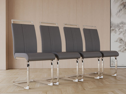 Modern Dining Chairs With Padded Seat, High Back