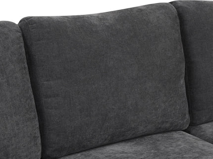 L-Shaped Sofa Convertible Sofa Bed Pull Out Sofa Sleeper With Two Back Pillows, Two USB Ports And Two Power Sockets For Living Room