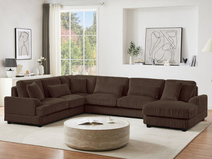 Oversized Sectional Sofa U - Shaped Sofa Couch Modern Sofa Upholstered In Soft With A Chaise Lounge For Living Room