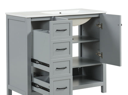 Modern Bathroom Vanity With Sink Top, 2 Doors And 2 Drawers