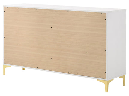 Karena - Rectangular 6 Drawer Dresser - White