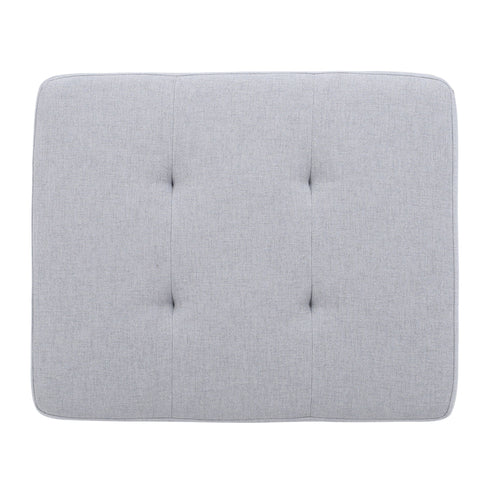 Storage Ottoman With Birch Wood Legs And Cushioned Top For Comfort