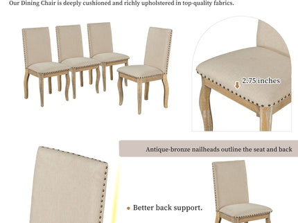 Upholstered Dining Chairs With Nailhead (Set of 2)