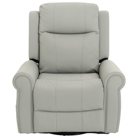 Manual Recliner Chair With 270 Degree Swivel, Massage & Heating, Dual Reclining Positions