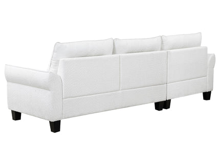 Granholm - Upholstered Curved Arm Sectional Sofa - White
