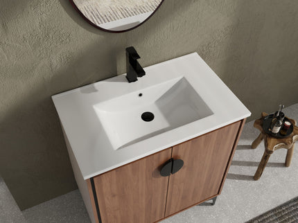 Modern Bathroom Vanity With Top Sink, Engineered Wood Storage Cabinet