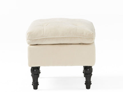 Lofton - Pillow Top Ottoman With Button Tufting - Cream