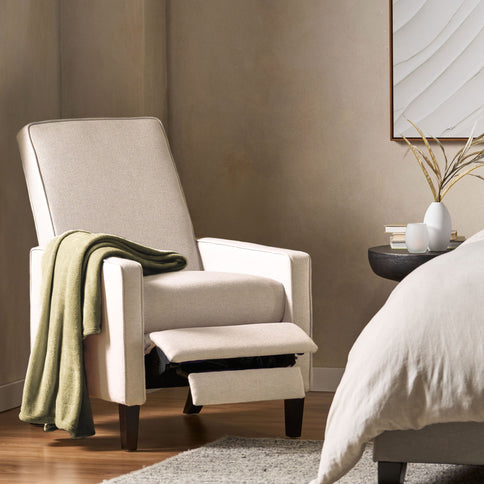 Minimalist Design Fabric Push Back Chair