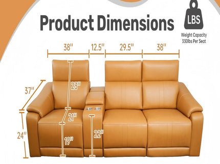 Modular Sofa With Recliners And Cup Holders Sectional Set