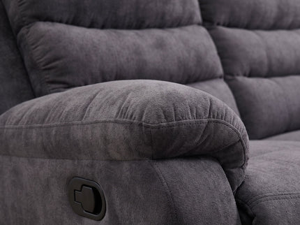 2 Seat Manual Recliner Loveseat With 150° Deep Recline, For Small Living Spaces - Dark Gray