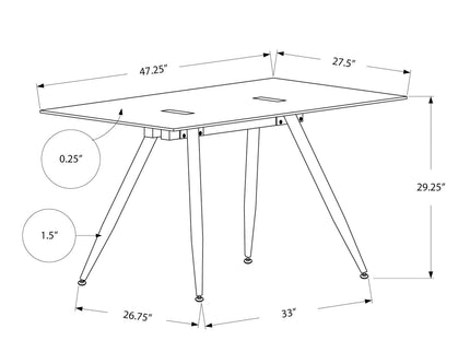 Computer Desk For Home Office, Laptop, Tempered Glass, Contemporary & Modern - White