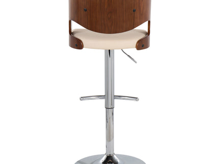 Pino - Mid Century Modern Adjustable Barstool & Swivel With Rounded T Footrest (Set of 2)