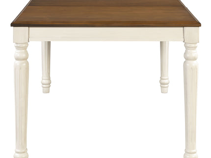 Rectangular Dining Table With Framed Top And Turned Legs - Natural