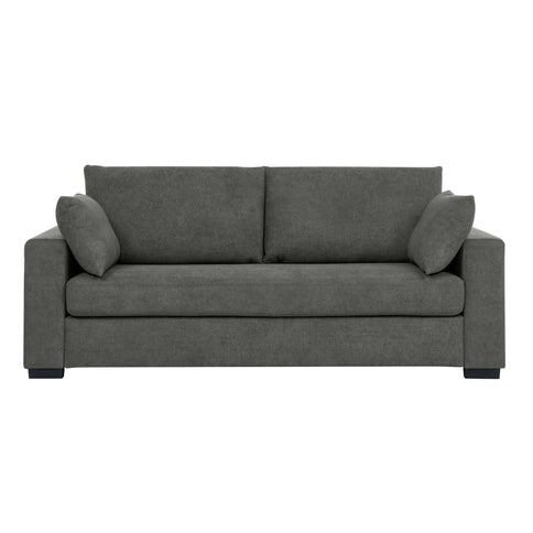 Upholstered Sofa With Toss Pillows - Dark Gray