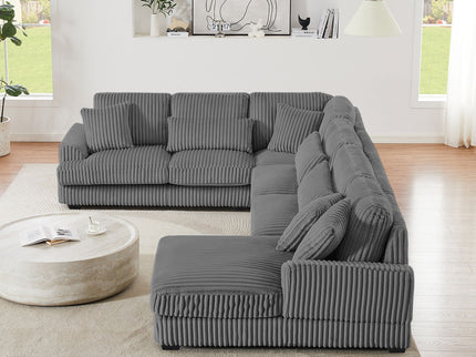Oversized Sectional Sofa U - Shaped Sofa Couch Modern Sofa Upholstered In Soft With A Chaise Lounge For Living Room