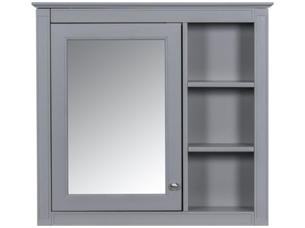 Bathroom Vanity With Medicine Cabinet, Royal Mirror Cabinet, Modern Bathroom Storage Cabinet With 2 Soft Closing Doors And 4 Drawers