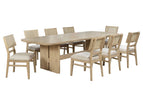 Light Brown / 9 Pc. Table, 8 Chairs