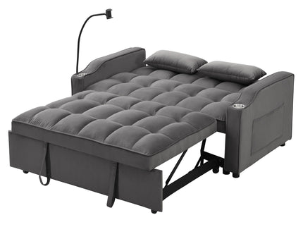Sofa Bed With Trundle For Small Rooms - Dark Gray
