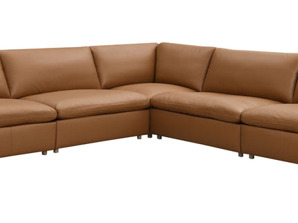Brighton - Top Grain Modular Sectional - Brown