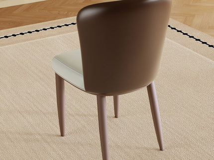 Dining Chair With Carbon Steel Legs, Comfortable Seating, (Set of 2) - White