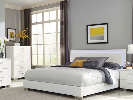 Dulcey - 6 Drawer Dresser With Accents, Bedroom Storage - Gloss White