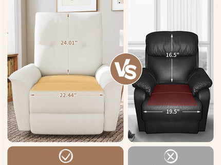 270° Power Swivel Rocker Recliner Chair With Phone Holder, Electric Glider Reclining Sofa With USB Ports For Living Room Bedroom - Beige