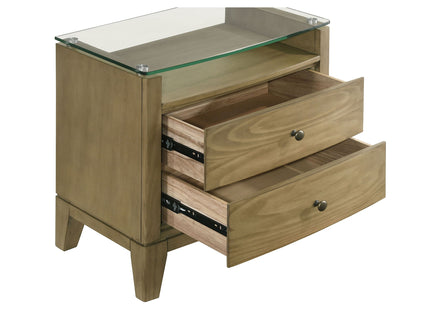 Menlo - 2 Drawer Nightstand - Pine Wood