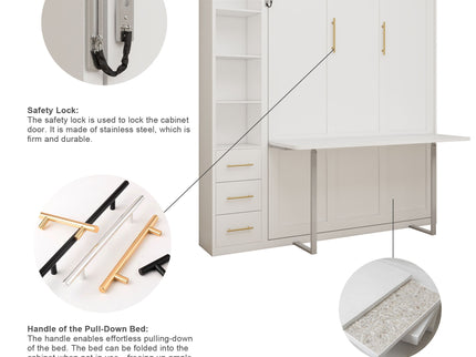 Folding Vertical Murphy Wall Bed