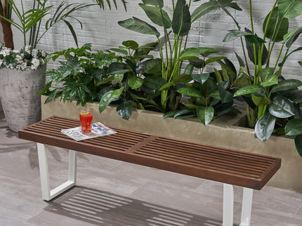 Intrinsic - Outdoor Dining Bench With Slat Top