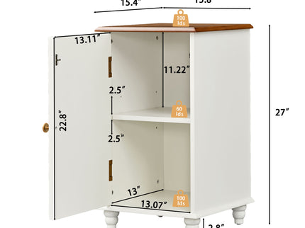 Floor Cabinet With Adjustable Shelf, Storage For Entryway