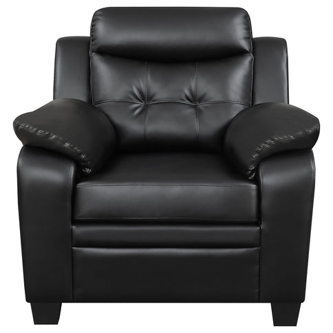Winchell - Upholstered Padded Arm Tufted Accent Chair - Black