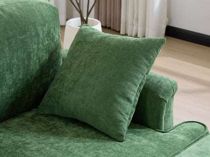 Cloud Sofa With Removable Ruffled Skirt With Ottoman And Flared Arms