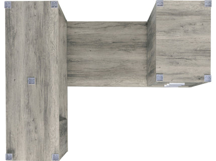 Tona - L-Shape Computer Desk With 3 Drawers And 5 Shelves