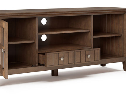 Acadian - TV Media Stand - Rustic Natural Aged Brown