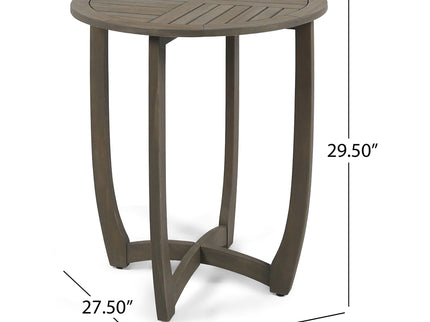 Hermosa - Rustic Circular Bistro Table - Gray