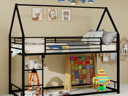 Bunk Bed With Safety Guardrails, No Box Spring Needed