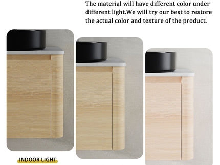 Mounted Bathroom Vanity With Art Sink & 2 Soft Close Doors